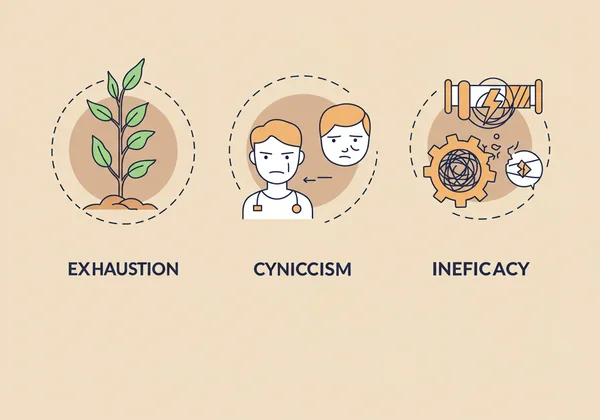 Visualizing three core dimensions of burnout