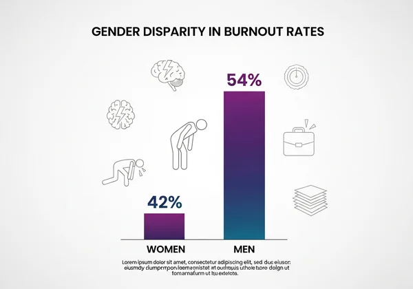 Gender gap in burnout statistics
