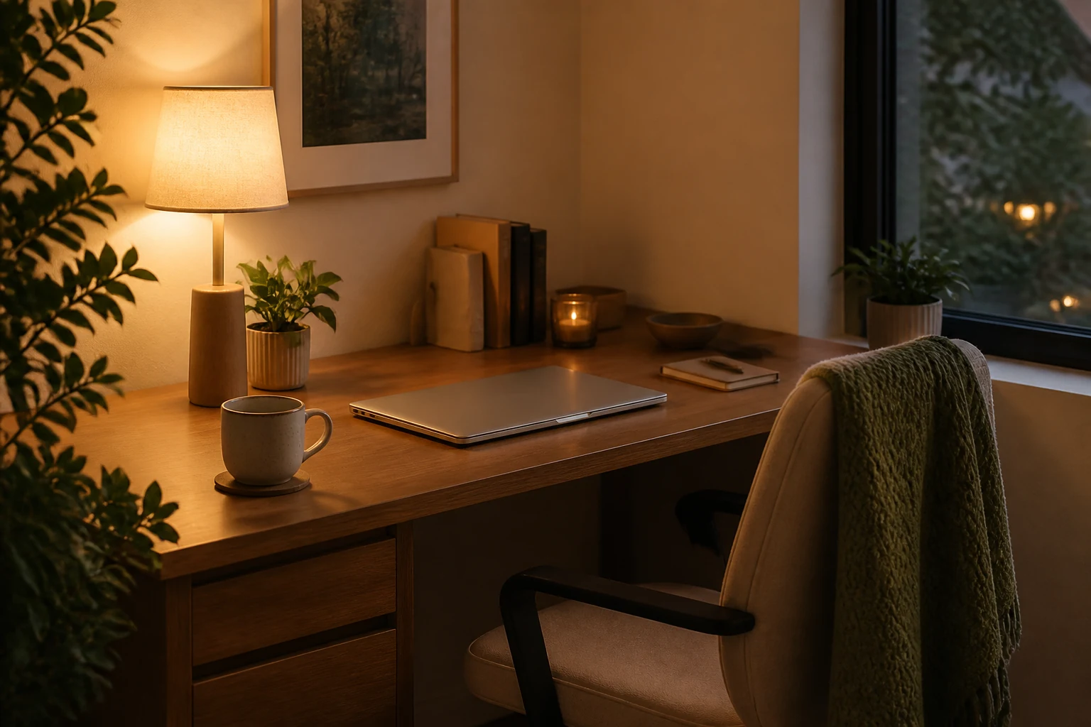 Quiet home office recovery break