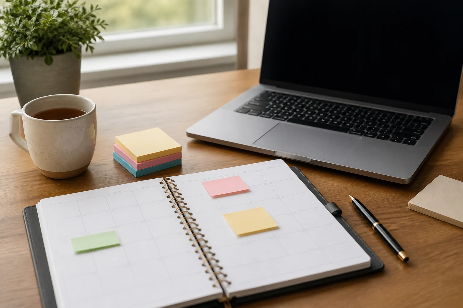 Desk with micro boundary notes